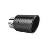 Car Exhaust Pipe Muffler Flaming Luminous Motorcycle Tail Vent Carbon Fiber Universal 40-57mm With LED Flashing Decorative Light