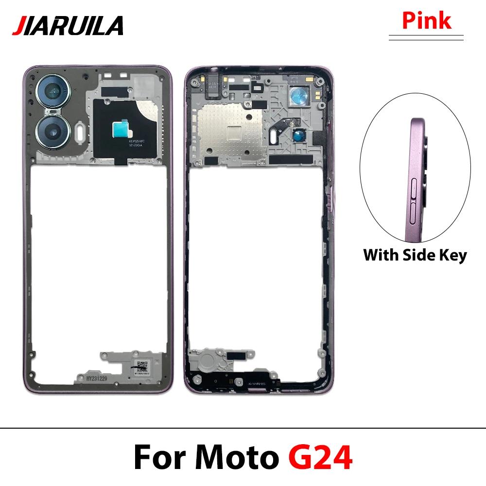 Новая средняя рамка для Motorola Moto G04 G14 G24 G34 G54 G84 Корпус двери Рамка Ремонтные детали