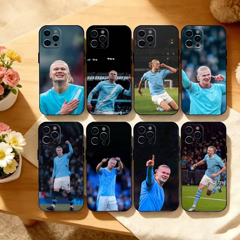 Чехол для телефона Звезды Футбола Э-Эрлинга Х-Холанда Для iPhone 17, 16,15,14,13,12,11 Plus,Pro Max, Другие Мягкий Черный Чехол