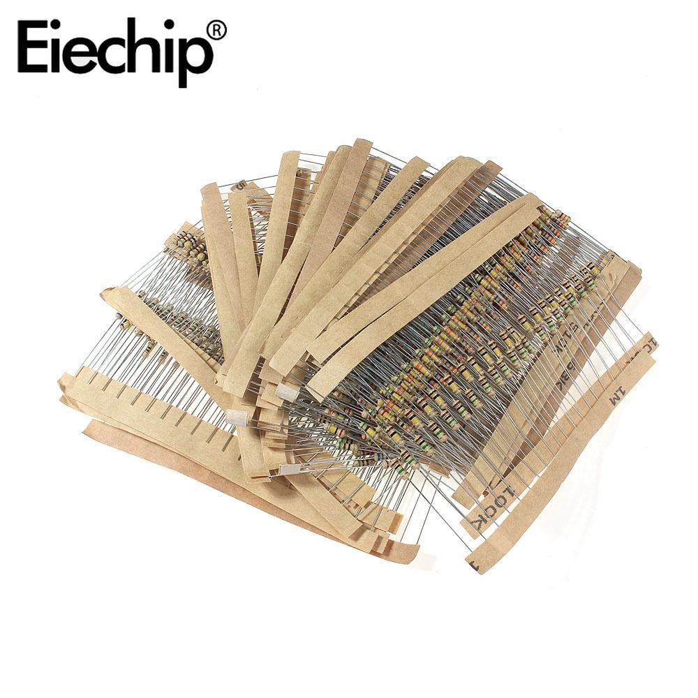 860 шт./лот углеродный пленочный резистор 1/4 Вт 5% набор резисторов 43 значения*20 шт. сопротивление 1R - 1M Ом 0,25 Вт набор резисторов