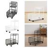 Under Desk Utility Cart Mobile Shelf, Storage Basket, Mobile Rolling Cart for Dorm
