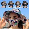 1 Piece Four Seasons Dust Mask Hat Sunscreen Hat Unisex Bucket Hat Agricultural Work Hat Gift With Mask Wide Brim Fisherman Hat