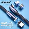 FONKEN 540o Вращение Магнитный кабель Micro USB Магнитное зарядное устройство Кабель Вращающийся USB Тип C Магнит Кабель для iPhone Xiaomi Samsung Cord