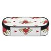 Pen Case Portable 300D Polyester Zip Around Closure with Mesh Pocket Removable Divider and Pen Slots for Teens and Students