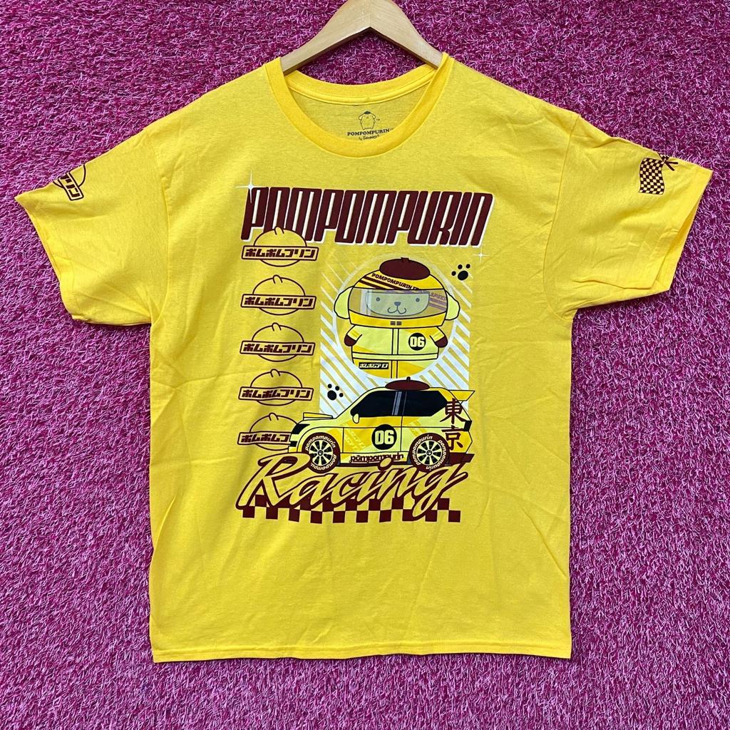 Футболка Sanrio Pompompurin с гоночным кавайным принтом