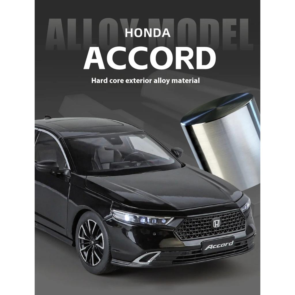1/18 Honda Accord Сплав Литой Модель Автомобиля Регулировка Сиденья Шина Амортизация Коллекционные Украшения Подарок на День Рождения