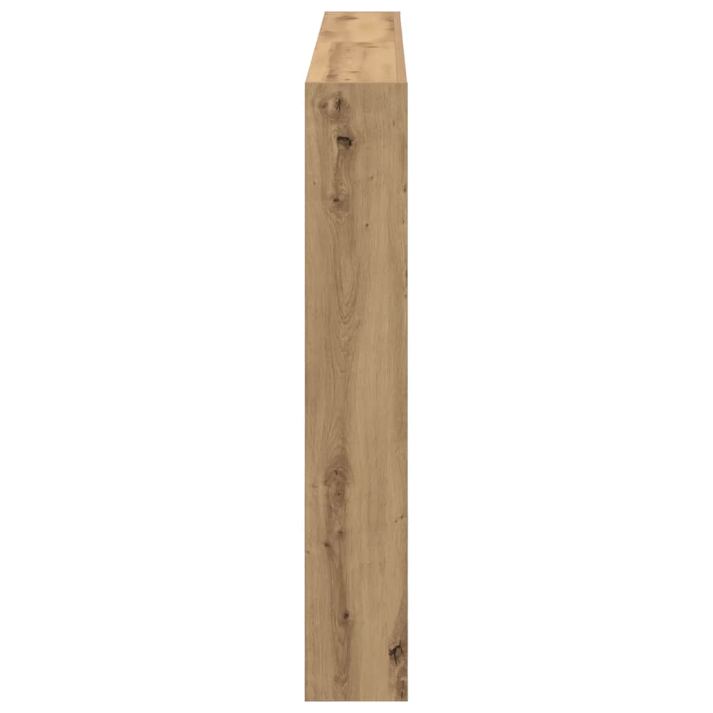 LED Headboard with Shelves Artisan Oak 160 x 17 x 102 cm