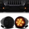 Front LED Turn Signal Side Marker Fender Lights Smoked Lens for Jeep Wrangler JK 07-17