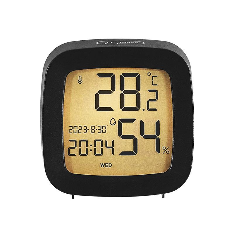 Simple Multifunctional Clock Temperature Humidity Compact LCD Clock Student Clock Creative Bedside Alarm Clock