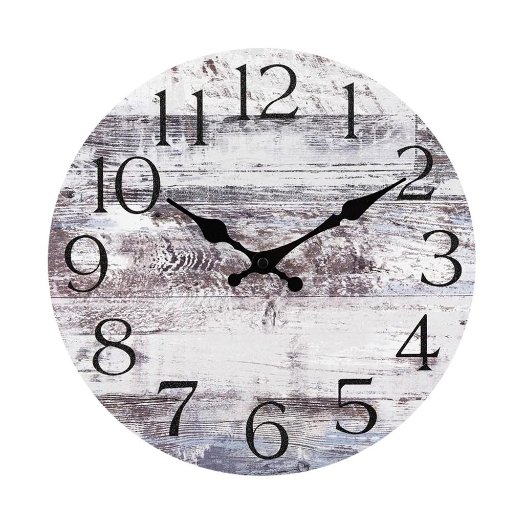 Silent Non Ticking Wall Clocks Battery Operated, Themed Clock For Bathroom Kitchen Home Office Living Room Bedroom