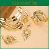 Летние украшения Стильный набор с подвеской с золотой отделкой, серьги, браслеты и ожерелья для всех