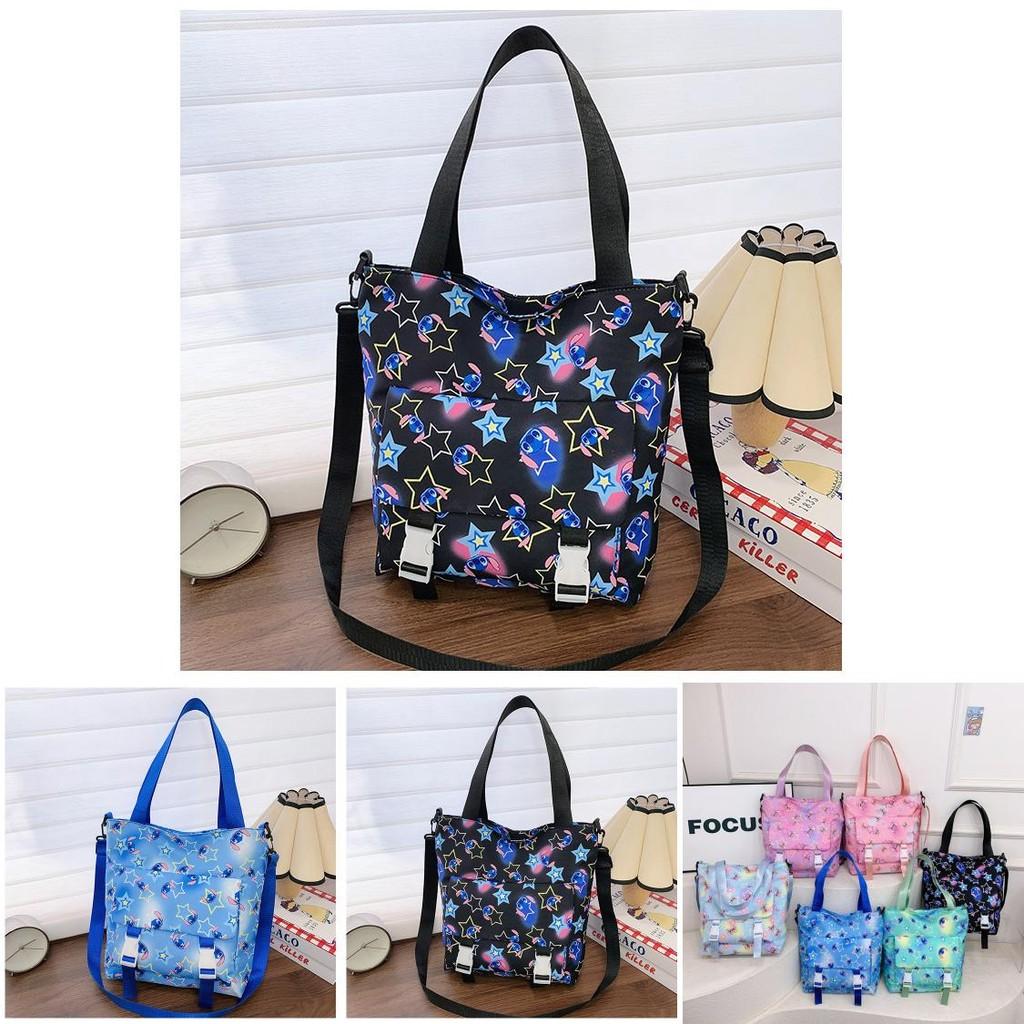 Lilo Stitch Girls School Bag With Nylon Material Kid Casual Shoulder Pack For Daily Use