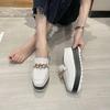 Fashion Chain Womens Slippers Fashion Women Shoes Platform Wedges Shoes Comfortable Loafers Wrapped Toe Outdoor Slippers Pantuflas Mujer