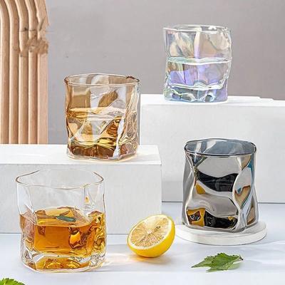 1 шт. прозрачная стеклянная кружка Glacier Wine Whiskey Coffee Cup бытовая питьевая соковая чашка неправильной формы посуда для напитков