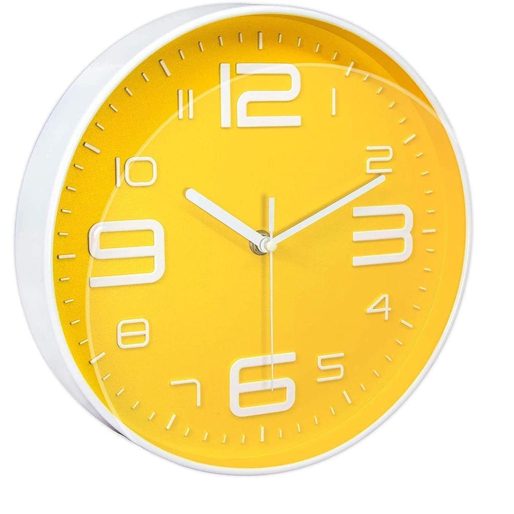 Wall Clock 12" Silent Quartz Decorative Latest Wall Clock Non-Ticking Classic Clock Battery Operated Round Easy To Read for Room/Home