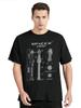 Unisex SpaceX Starship Blueprint Printing T-Shirt Oversized Tshirt Unisex Tops Cotton Fitness Tees Unisex's Clothing Graphic