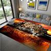 3D Printed Leopard Pattern Area Rug–Anti-slip, Non-Shedding, Stain Resistant Carpet for Living Room, Bedroom, Bathroom, Door Mat