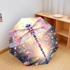 1 PC Automatic Folding Umbrella - Beautiful dragonfly Pattern, Portable & Foldable Design with 8 Ribs, Christmas Birthday Gifts