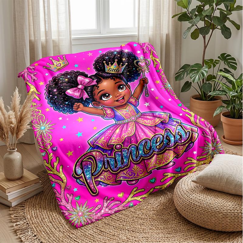 Princess Butterfly Fantasy Theme blanket Lightweight Warm Flannel Blanket Decorative Throw Blanket for Home Decoration