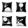 Astronaut Polyester Pillow Case Style Floral Print Peach Leather Velvet Pillow Case Creative Moon Car Waist Cushion Cover