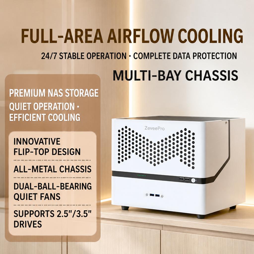Корпус NAS-сервера на 6 отсеков Micro-ATX Mini-ITX Шасси для хранения данных с SATA-бэкплейном, 4 полноразмерных PCI-слота и поддержкой двух 120-мм вентиляторов