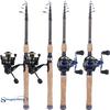 Casting/spinning Fishing Rod and Reel Set 2.1m-2.7m Wooden Handle Fishing Rod with Fishing Reel for Outdoor Sports Fishing Tackle