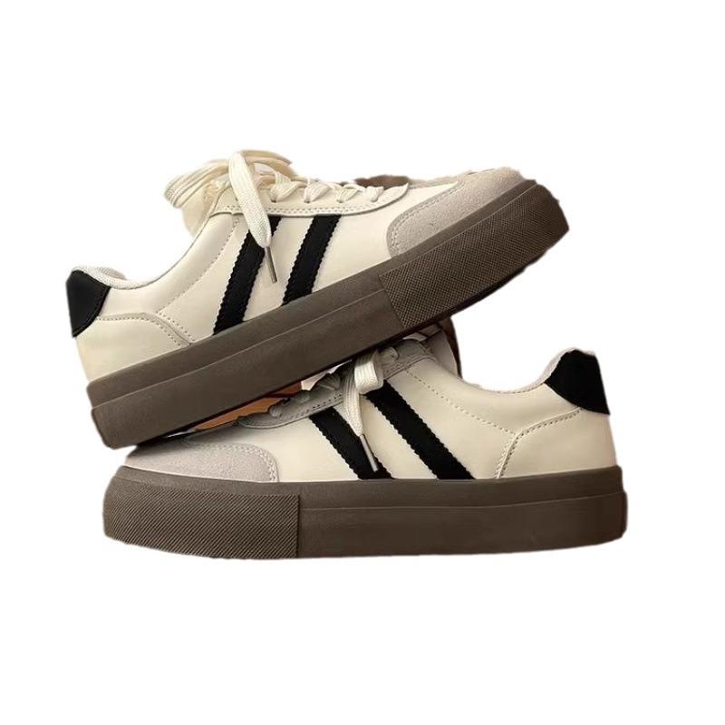 Guochao German training shoes women's shoes 2025 new spring and autumn platform white shoes retro Forrest Gump shoes casual sports board shoes