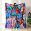 Creative Skull digitalprinted polyester Bedroom velvet flannel soft sofa cover blanket Fleece soft sofa cover blankets for beds