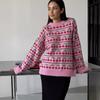 Women Autumn Winter Causal O Neck Long Sleeve Knit Sweater