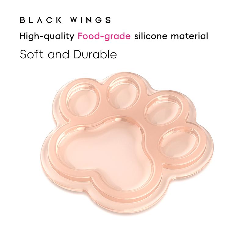 BLACKWINGS Многофункциональная силиконовая палитра для макияжа, нейл-арта, подтяжки ресниц и рисования, многоразовая доска для смешивания в стиле «кошачья лапка»