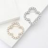 Hollow Flower Brooch Alloy Corsage Female, Pin Clothing Accessories Sweet Versatile Pearl Rhinestones