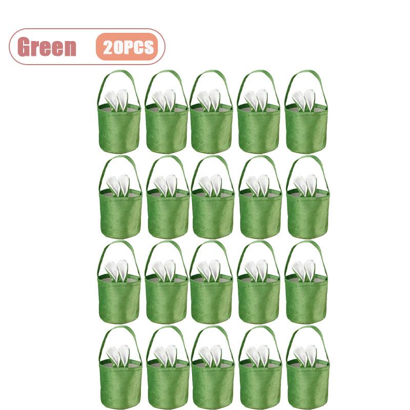 Пасхальные принадлежности Сумочка-корзинка с кроликом Подарочная коробка Контейнер для конфет с кроличьими ушками Весенний праздник Охота за яйцами Прочный держатель для угощений