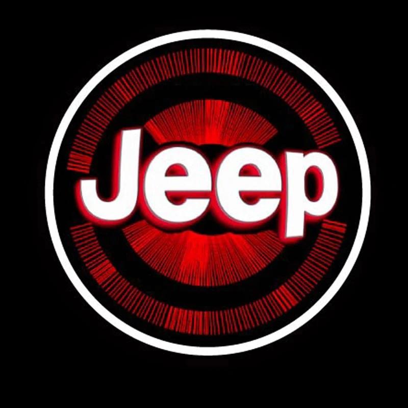 For Jeep HD Car Projector Door Light Welcome Lamps Accessories For Jeep Grand Cherokee Wrangler JK Gladiator Compass Renegade