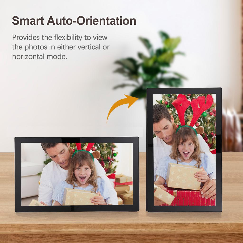 21,5-дюймовая цифровая фоторамка с Wi-Fi, облачная цифровая фоторамка, IPS-экран, сенсорное управление, 16 ГБ