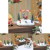 Resin Snow Scene Rotating Seesaw Music Box With Lightup Feature For Christmas Tree Decor And Collectors
