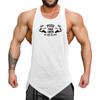 Do The Work Summer Fitness Bodybuilding Workout Slim Fit Gym Sports Mens Pure Cotton O-neck Irregular Hem Printed Vest 4 Colors