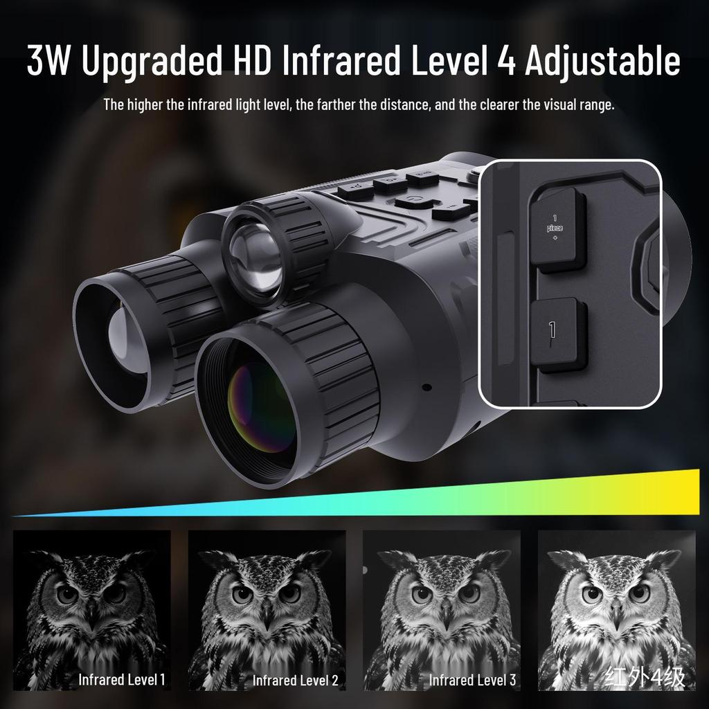 4K HD High Magnification Infrared Digital Night Vision Binoculars with Low Light Capability