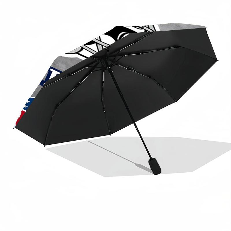 Cowboys Helmet Pattern Printed Umbrella Folding umbrella, automatic umbrella 8-Frame for Travel, camping Fan gifts Christmas Gifts