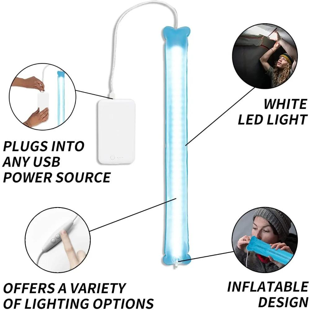 New LED Light Inflatable Foldable Portable Travel Multi-color Selection USB Powered Dimmer LED Camping Light Outdoor Tent Lamp