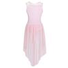 Lyrical Modern Dance Dresses for Kids Girls Sleeveless Tank Dress Ballet Dance Leotard Dress Dancewear