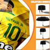 Custom Name Personalized Neymar Jr Print Umbrella, Auto Open Close, 8‑Rib Sturdy Frame, Commute Camping Hiking Use, Birthday Gift
