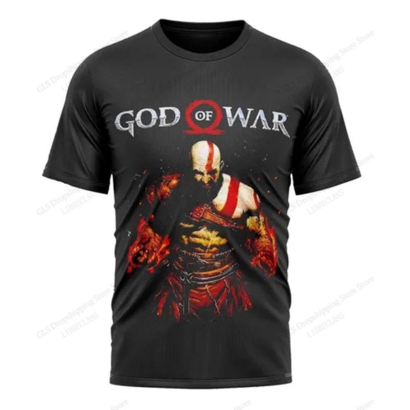 Игровая футболка God of War 3D-печать Мужская Женская Модная Большого размера Харадзюку Унисекс Уличная С коротким рукавом