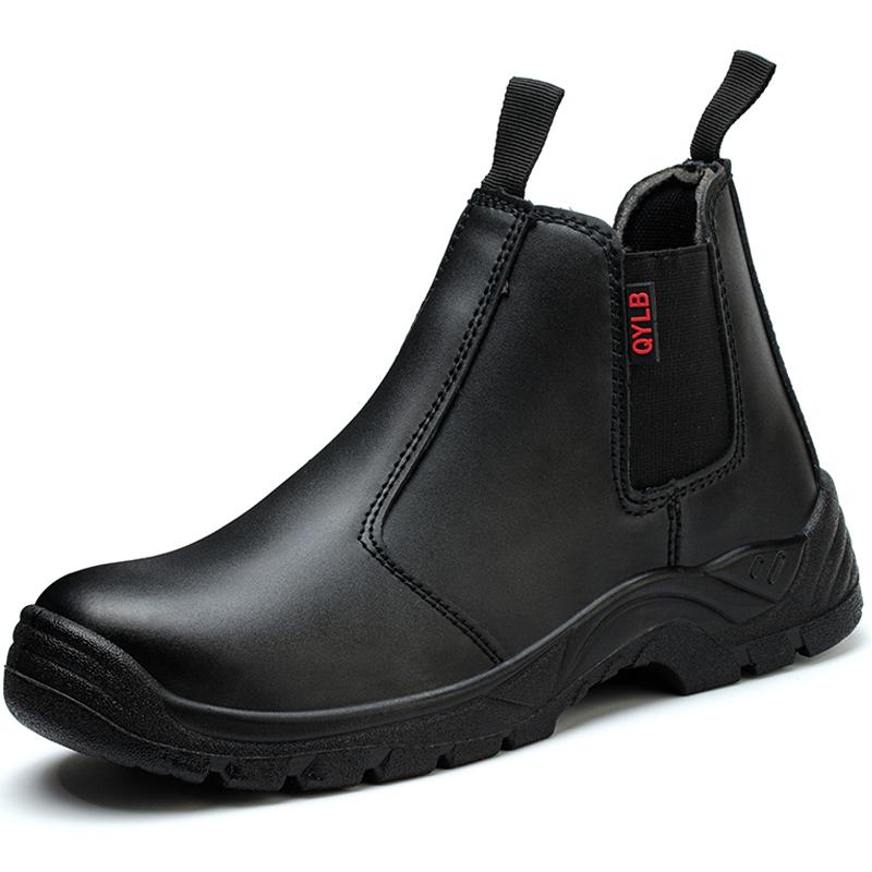 Fashion New Waterproof Work Boots Steel Toe Shoes Men Safety Shoes Anti Scald Welding Boots Puncture-Proof Industrial Shoes Protective