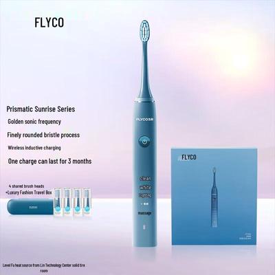 Электрическая звуковая зубная щетка FLYCO FT7105 с китайской вилкой. (адаптер в комплекте)