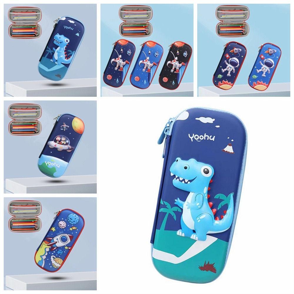 Dinosaur 3D Pencil Box Astronaut Astronaut Pen Case Boys Space Pencil Bag School Supplies