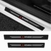 4pcs/set Carbon Fiber Leather Car Door Sill Anti-Scratch Decorative Sticker For Mitsubishi Lancer 10 3 9 EX Outlander 3 ASX L200