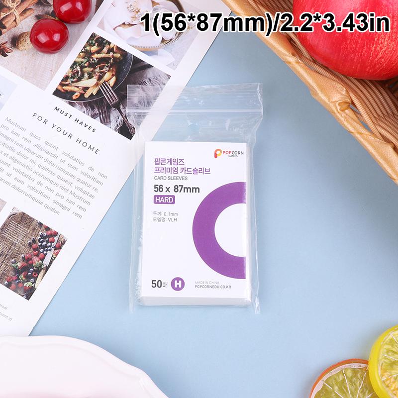 50Pcs Korea Card Sleeves Photocard Holographic Protector Film Album Binder Pocket Page Protector