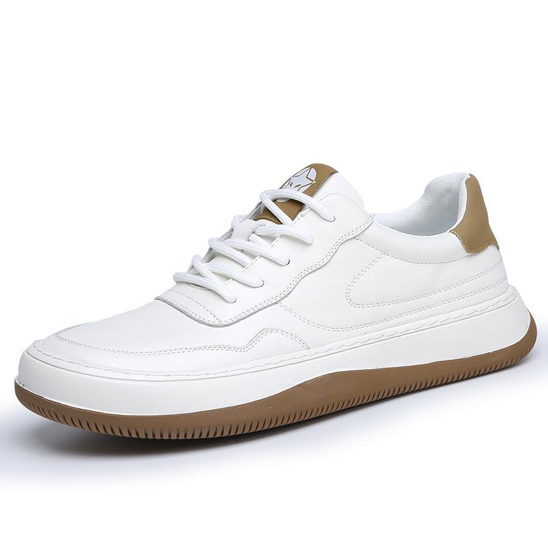 Мода 2025 Мужская повседневная кожаная обувь Высокое качество На шнуровке Повседневная мужская обувь Нескользящая Амортизирующая Мужские кроссовки Zapato Para Hombre