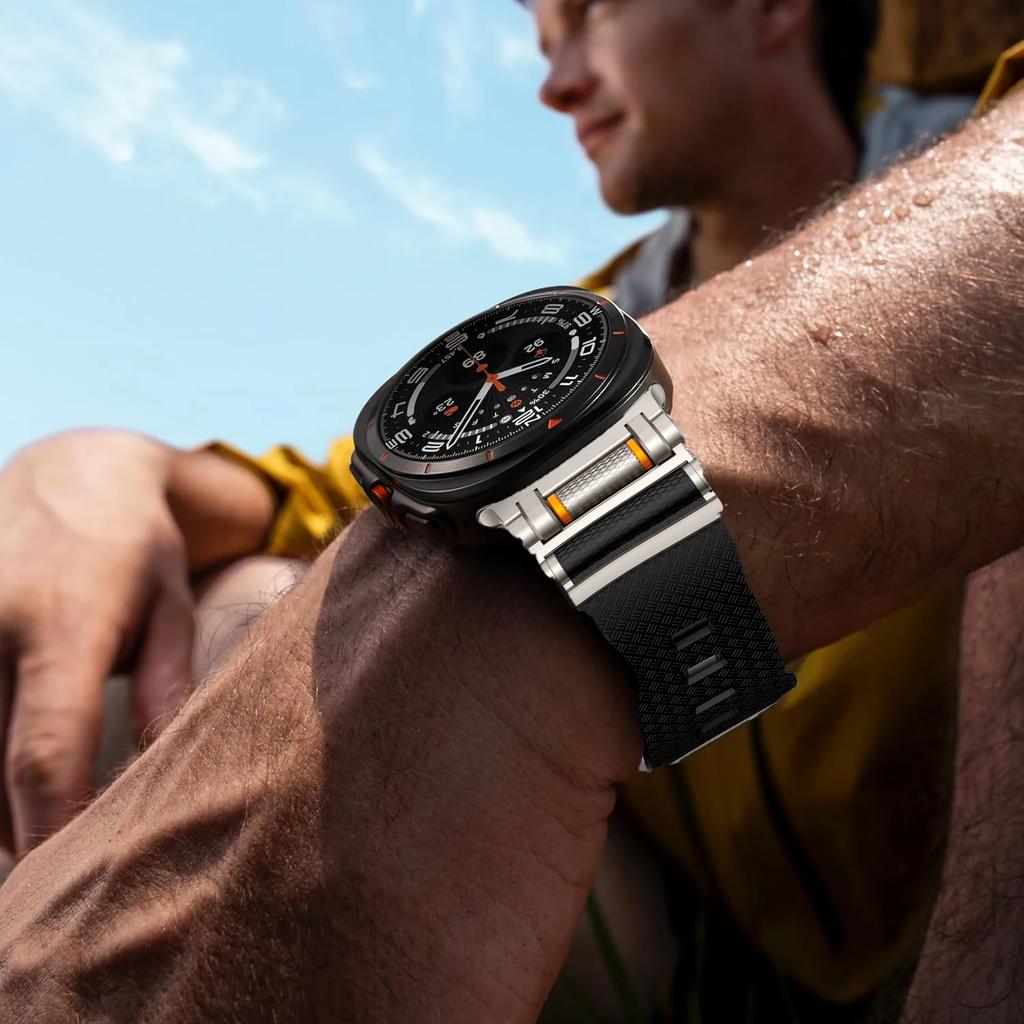 Резиновый спортивный ремешок для Samsung Galaxy Watch 7 Ultra 47 мм Силиконовый браслет для Galaxy Watch Ultra 47 мм Запасные аксессуары