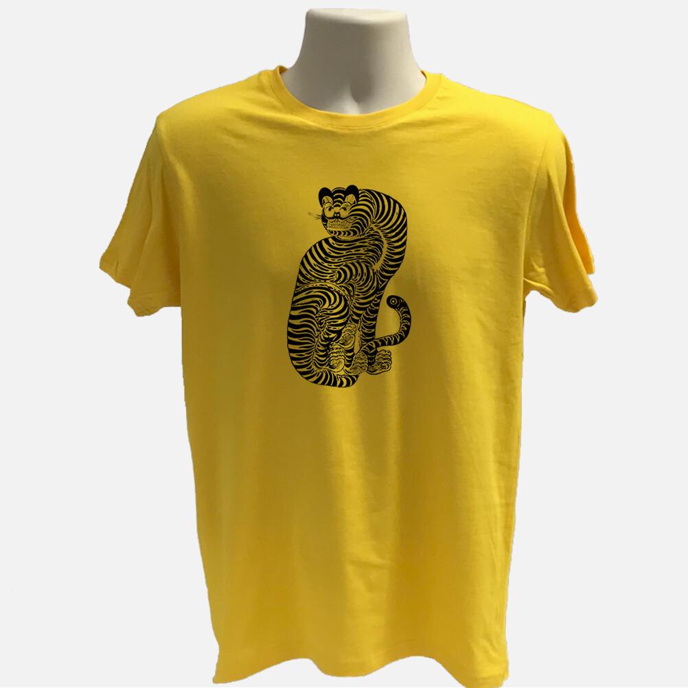 Japanese Tiger Cat T Shirt Vintage Animal Art Organic Cotton Graphic Tee Unisex